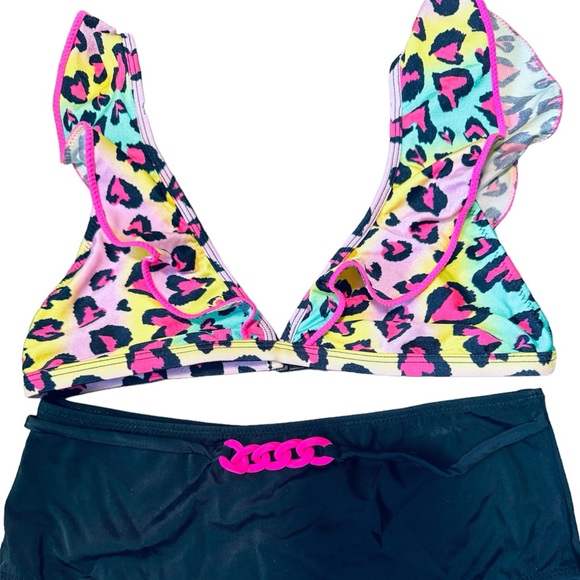 NESSI BYRD**Leopard High Waist Bikini Set**Size 8,14Y $85 - Picture 4 of 5